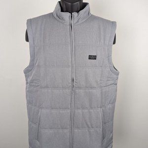 Travis Mathew Seaboard Golf Vest Mens Medium Gray Full Zip Lightweight New NWT.